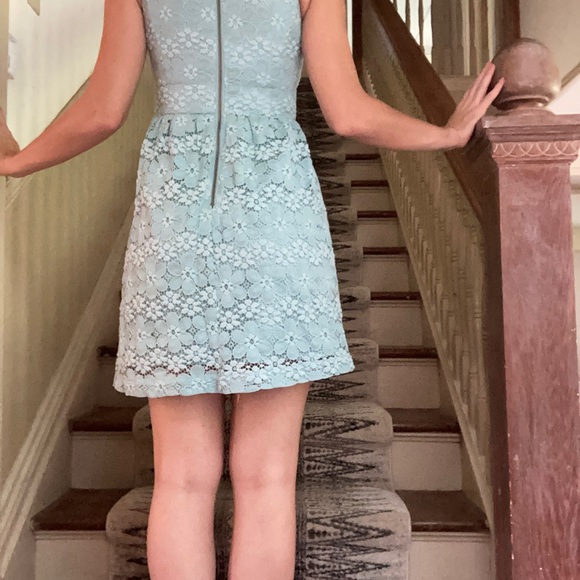 Ann Taylor LOFT lace overlay sleeveless dress 00P - Picture 7 of 11